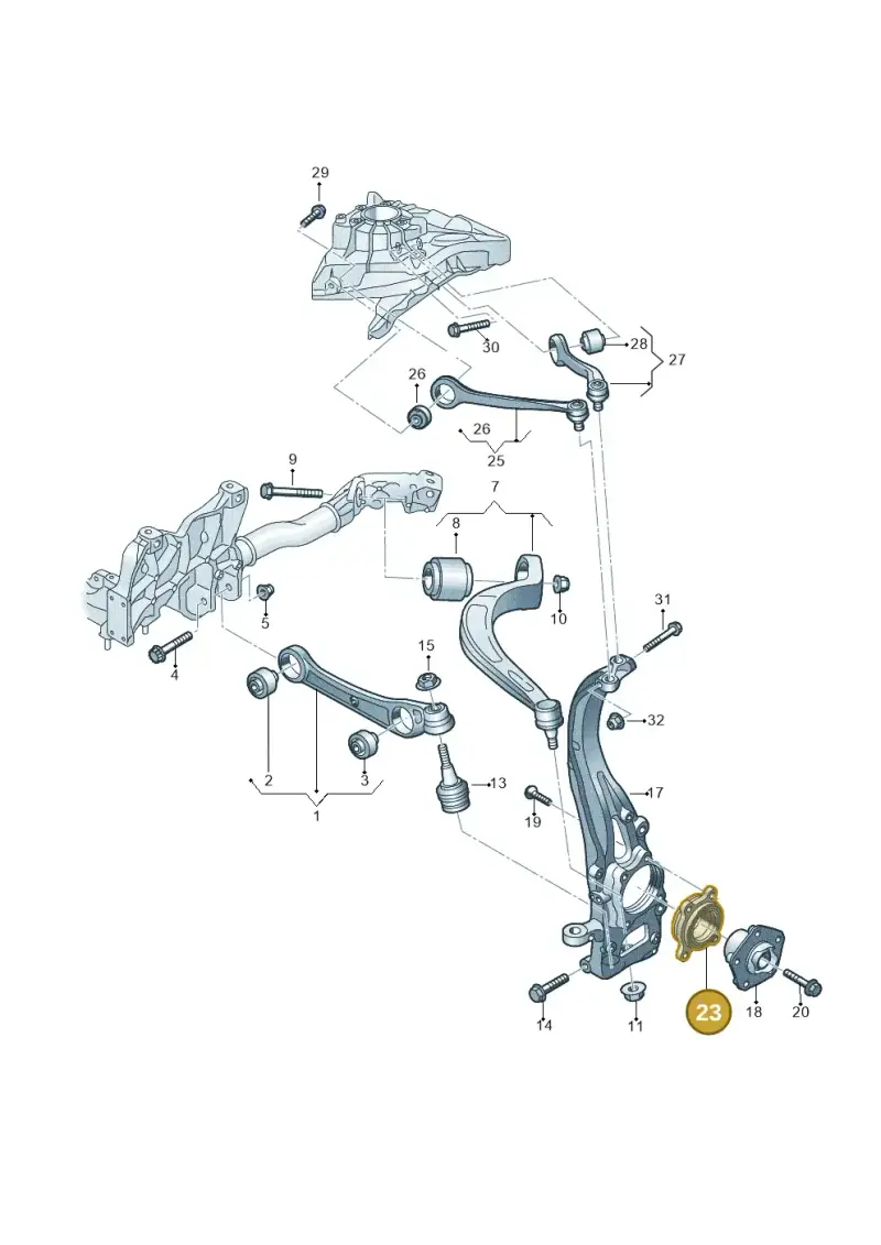 8W0407625G — Volkswagen Touareg (2017-2023) diagram 439407000, position 23