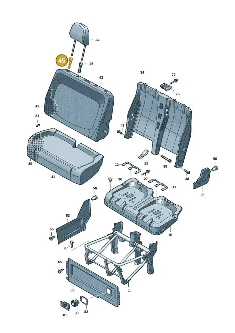 8W0881920E — Volkswagen ID.Buzz (2022-) diagram 15a881380, position 45
