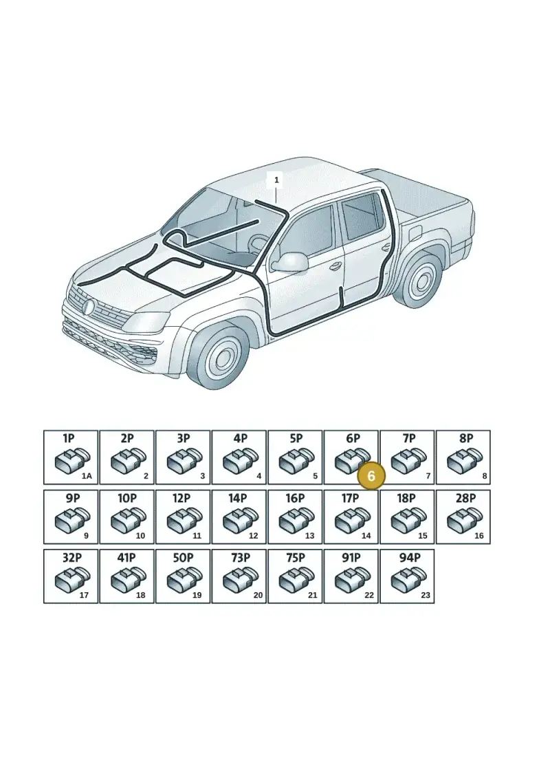 8W0971636 — Volkswagen Amarok twin cab (2022-) diagram 2ha971080, position 6