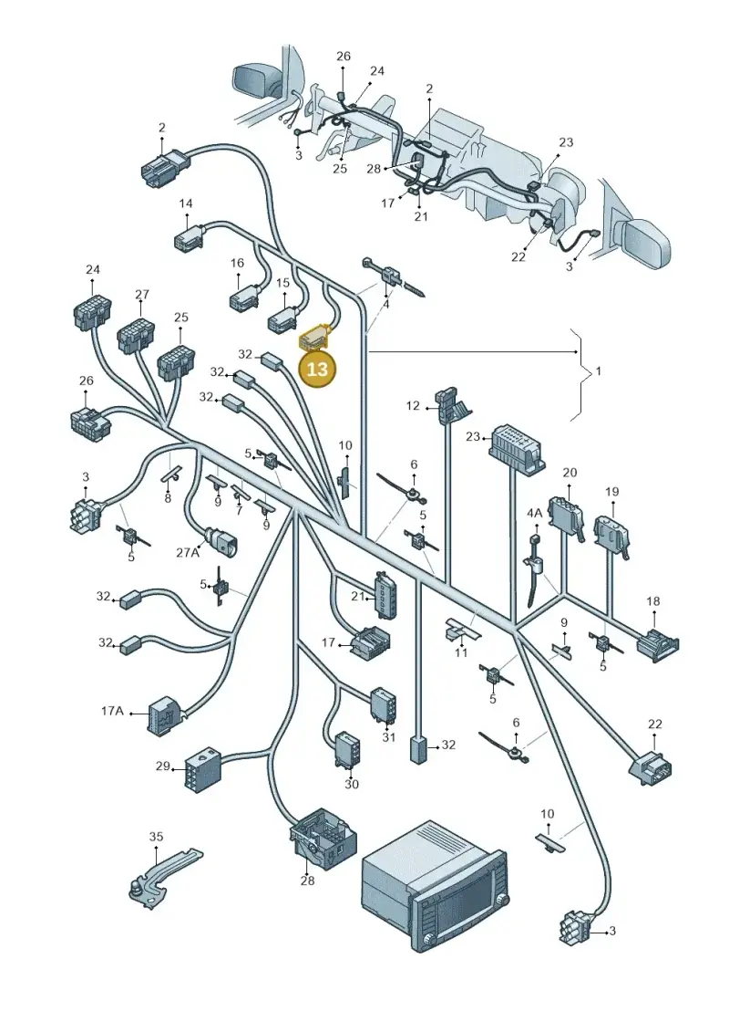 8W0971636 — Volkswagen Amarok twin cab (2022-) diagram 683971830, position 13