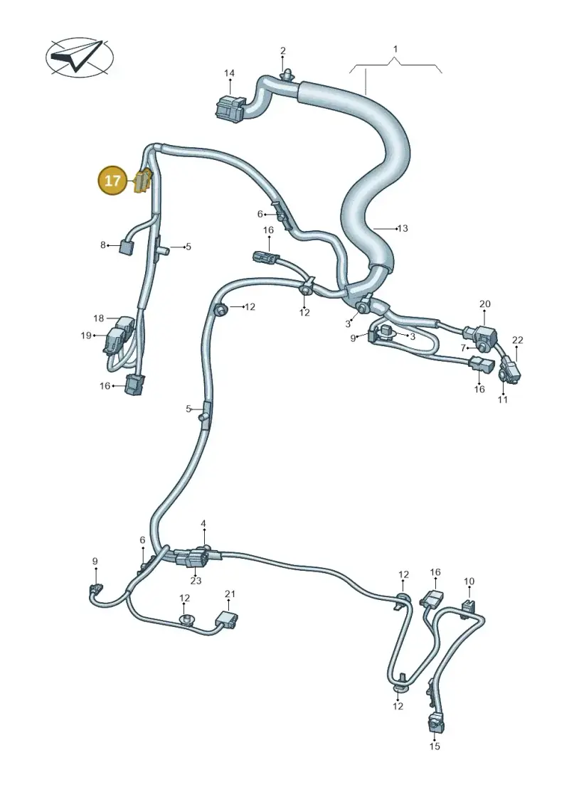 8W0971636A — Volkswagen ID.4 Pro (2020-2023) diagram 10a972027, position 17