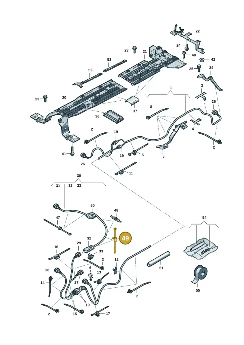 8W0971838A — Volkswagen ID.4 Pro (2020-2023) diagram 11a970012, position 49
