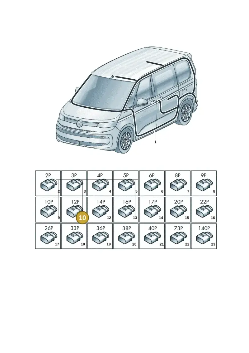8W0972112 — Volkswagen Multivan (2021-) diagram 7t0972000, position 10