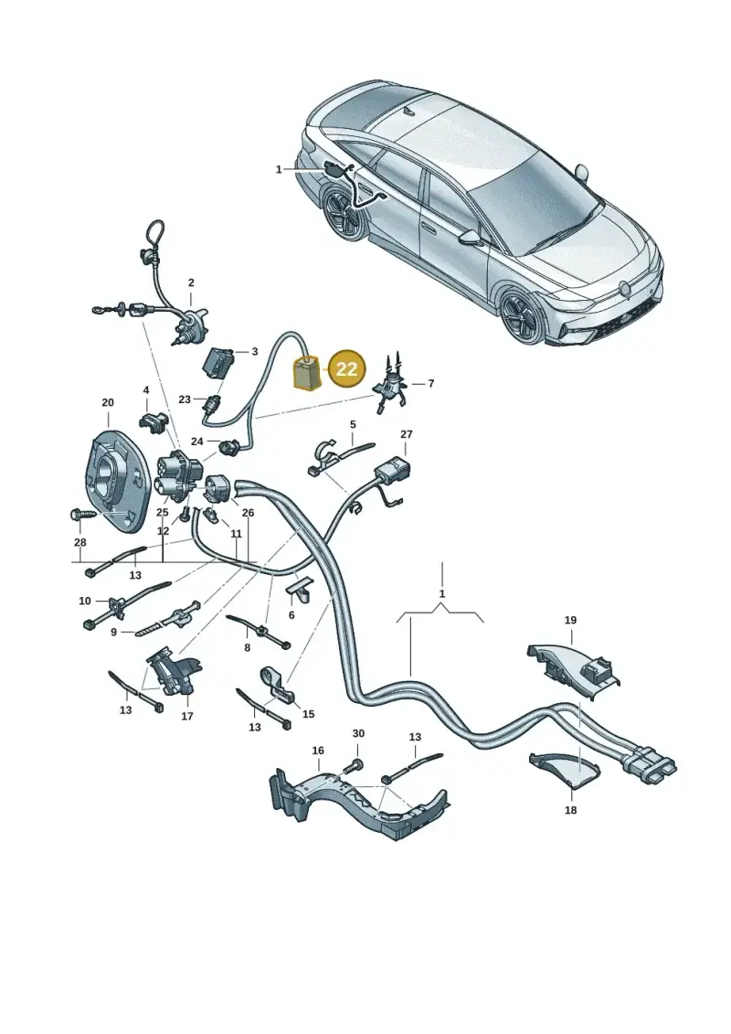 8W0972420 — Volkswagen ID.7 Limousine Pro (2023-) diagram 14b970150, position 22