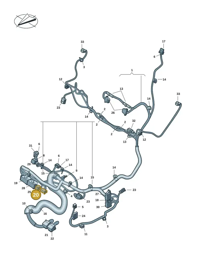 8W0972420 — Volkswagen Multivan (2021-) diagram 7t0972250, position 20
