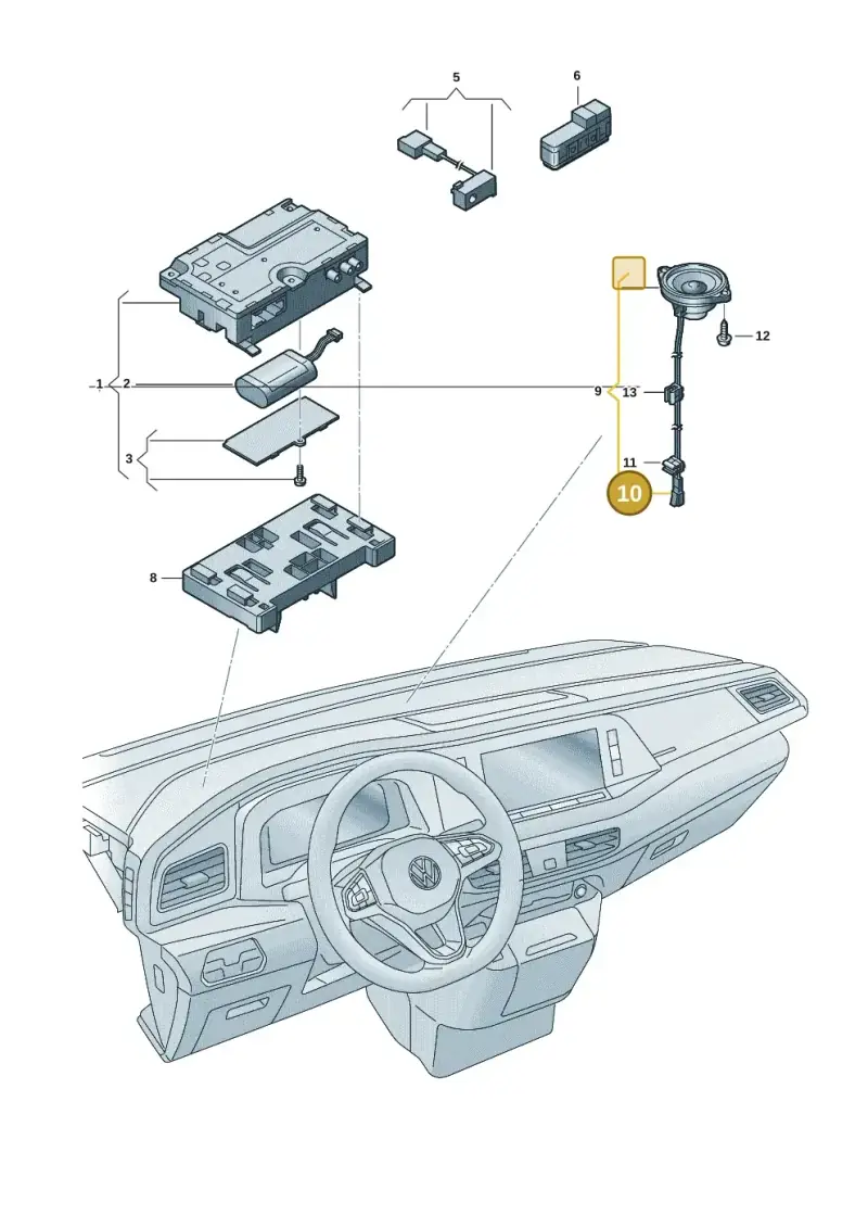 8W0972575 — Volkswagen Multivan (2021-) diagram 7t0035600, position 10
