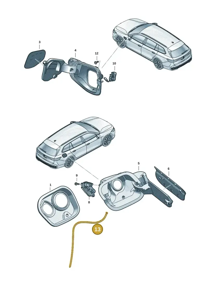 8X0809937B — Volkswagen Passat estate (2023-) diagram 3j0809500, position 13