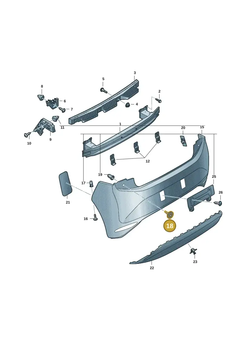 8X0827654 — Volkswagen ID.3 Pro (2019-2024) diagram 10a807050, position 18