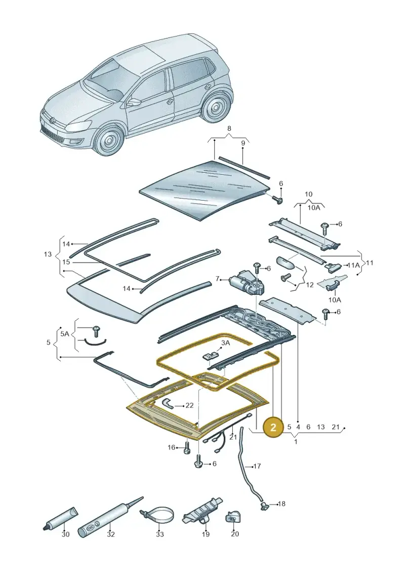 8X0877439 — Volkswagen Up! 1.0 BlueMotion (2016-2023) diagram 672877000, position 2