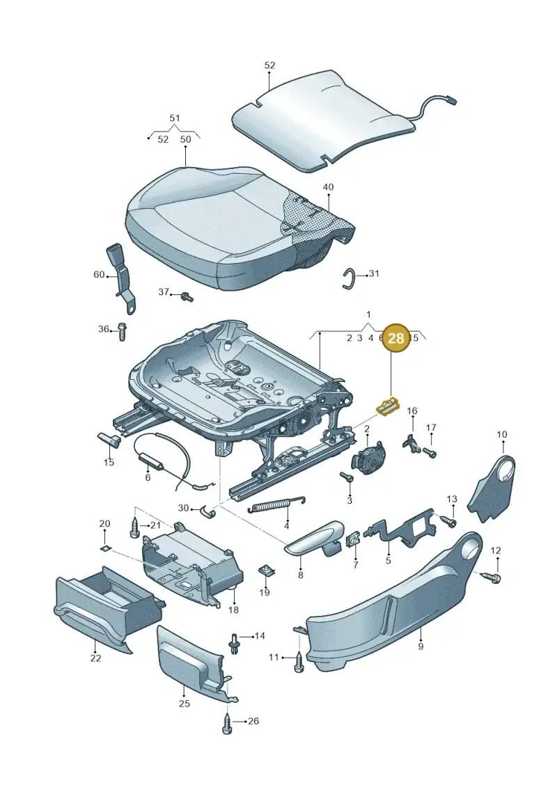 8X0881063 — Volkswagen Polo 1.4 BlueMotion (2014-2017) diagram 672881000, position 28