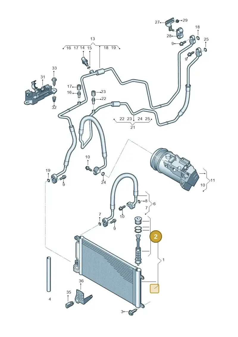 8X0898191A — Volkswagen Polo 1.4 BlueMotion (2014-2017) diagram 747260410, position 2