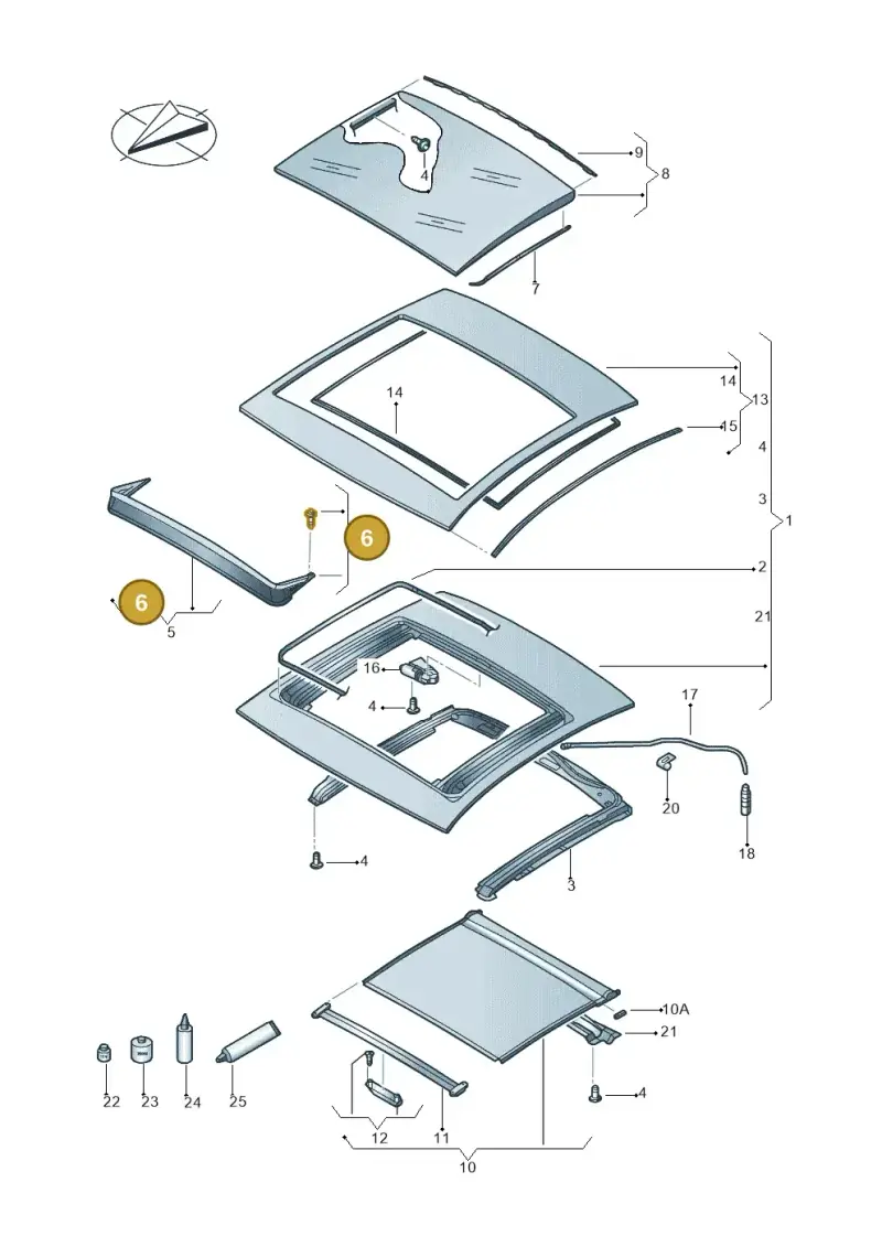 8X0898955 — Volkswagen New beetle (2011-2016) diagram 715877000, position 6