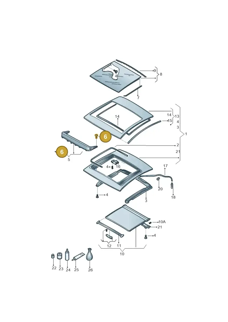 8X0898955 — Volkswagen Beetle (2016-2019) diagram 801877000, position 6