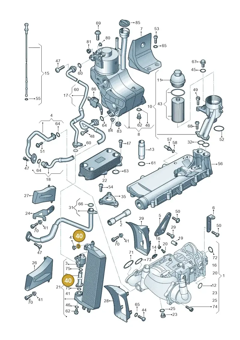 8Z0129669A — Audi R8 qu. 5.2 (2012-2015) diagram 618115100, position 40