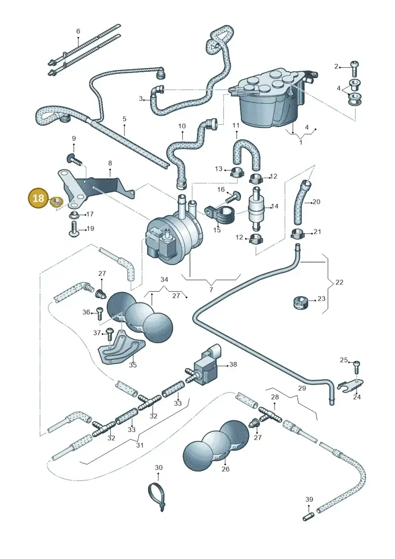 8Z0129669A — Audi R8 qu. 5.2 (2012-2015) diagram 618201600, position 18