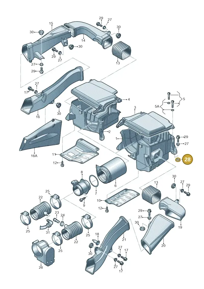 8Z0129669A — Audi R8 qu. 5.2 (2012-2015) diagram 752133020, position 28