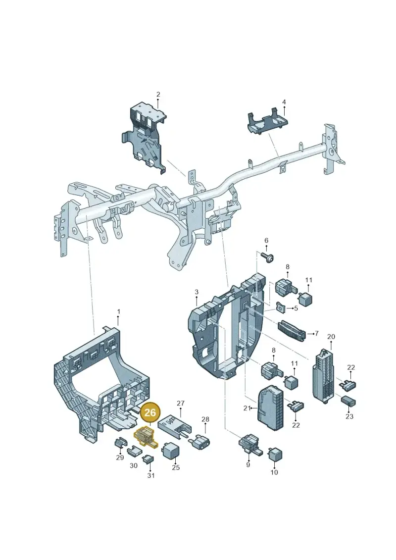 8Z0937527 — Volkswagen Transporter Single Cab (2015-2019) diagram 861937000, position 26
