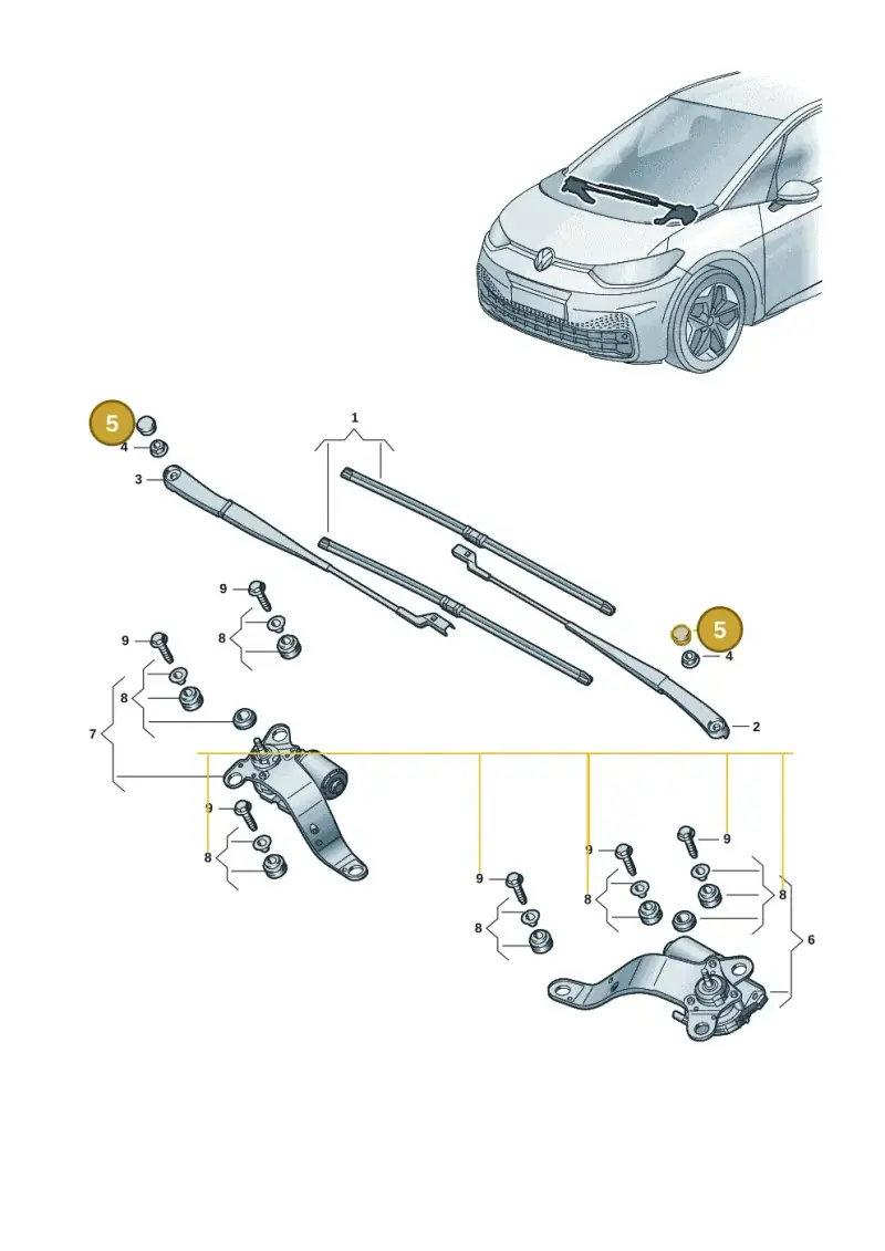8Z0955205 — Volkswagen ID.3 Pro (2019-2024) diagram 10a955000, position 5