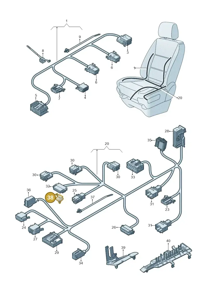 8Z0971848F — Volkswagen Transport. multivan (2019-2024) diagram 861972270, position 38
