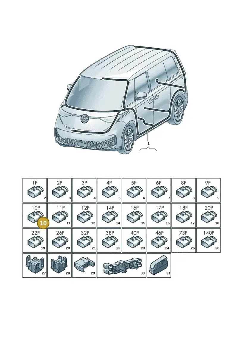 8Z0972701 — Volkswagen ID.Buzz (2022-) diagram 15a972000, position 10