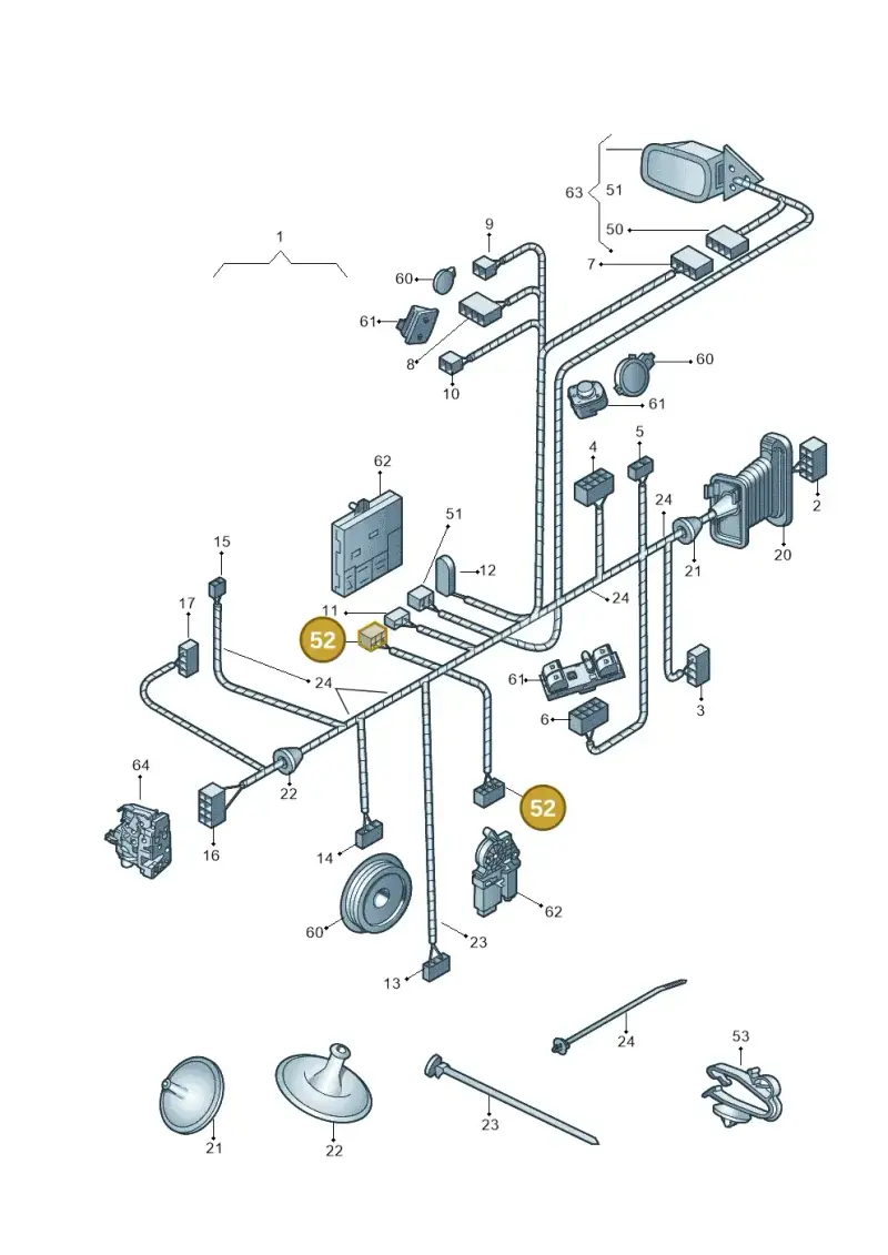 8Z0972703 — Skoda Superb (2013-2015) diagram 632972350, position 52