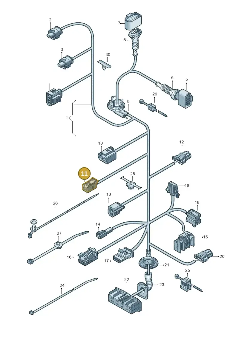 8Z0972703 — Audi A8 (2013-2018) diagram 696972330, position 11