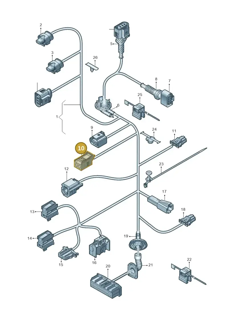 8Z0972703 — Audi A8 (2013-2018) diagram 696972350, position 10