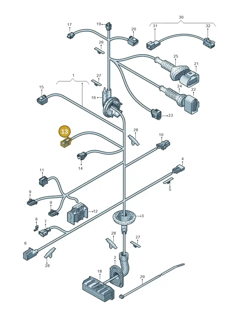 8Z0972703 — Audi A6 (2014-2018) diagram 758972330, position 13