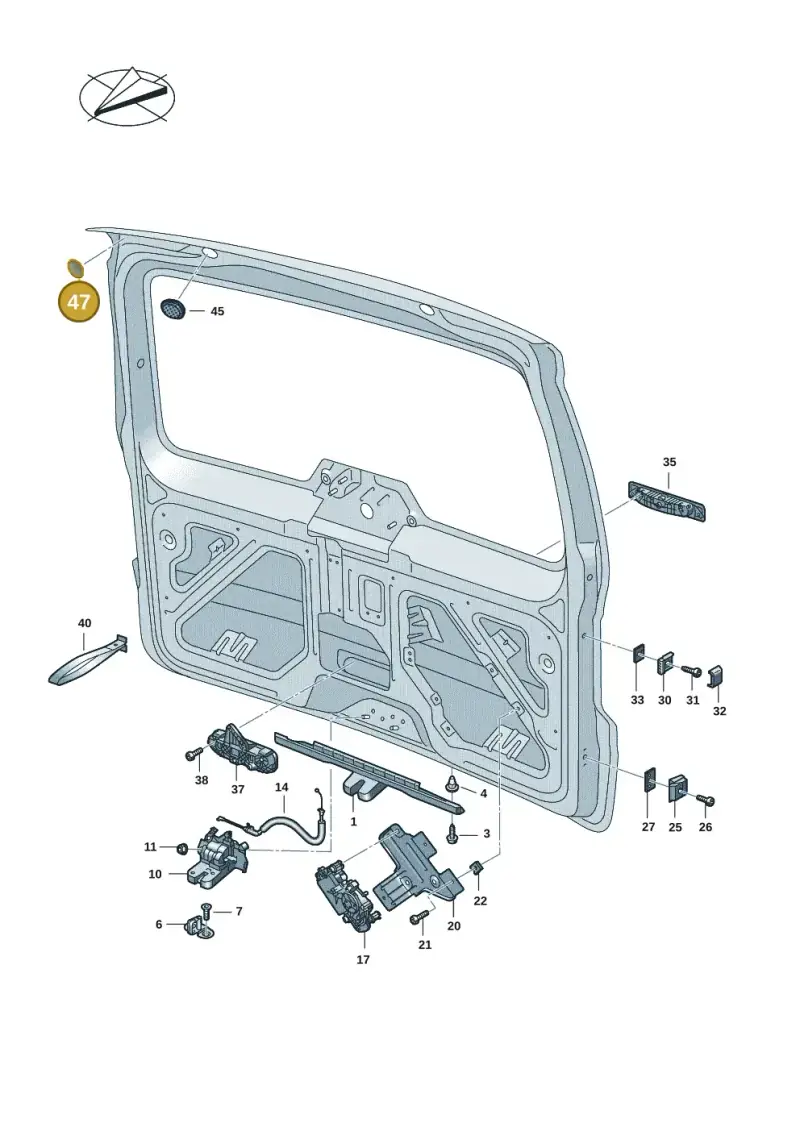 AKL44803005 — Volkswagen Caddy Maxi Kombi (2020-2024) diagram 2ka827100, position 47