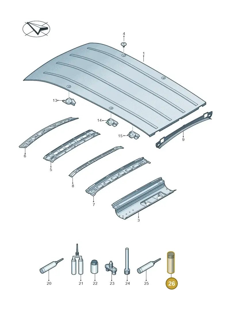 AKR321M154 — Volkswagen Caddy kombi (2015-2020) diagram 866817000, position 26