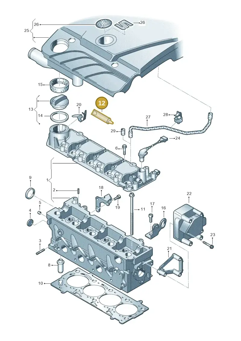 AMV18800102 — Volkswagen Kombi (2011-) diagram 231103350, position 12