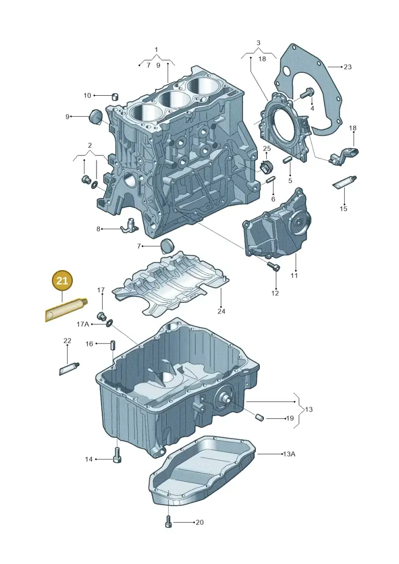 AMV18800102 — Volkswagen Golf 1.6 (2015-2019) diagram 559103100, position 21