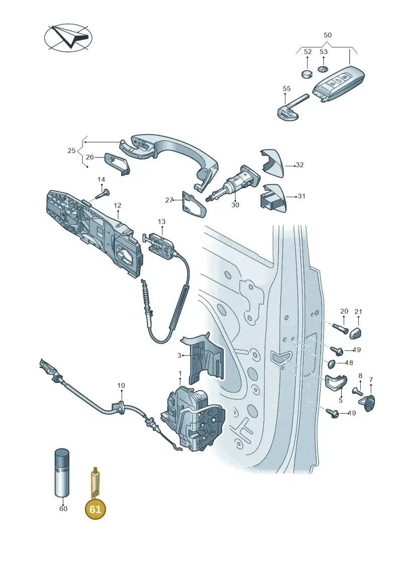 AMV195KD101 — Volkswagen Touareg (2017-2023) diagram 439837000, position 61