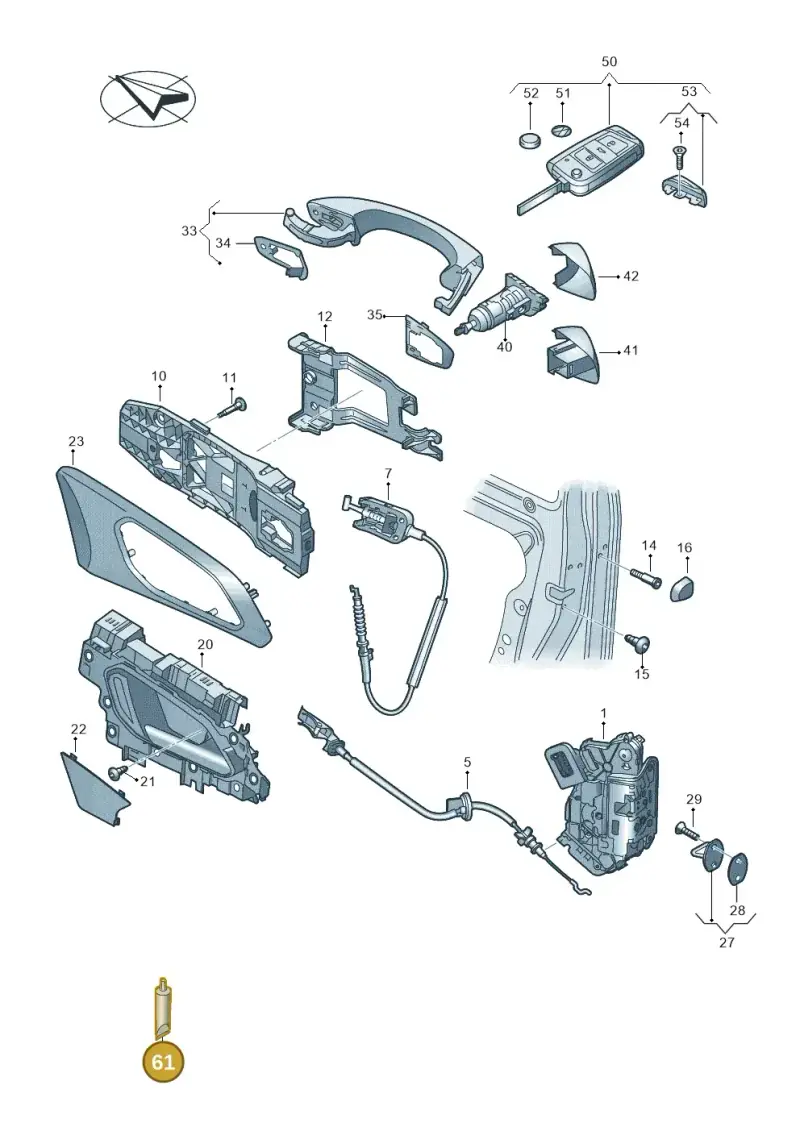 AMV195KD101 — Volkswagen T-Cross 1,0 (2018-2024) diagram 587837000, position 61
