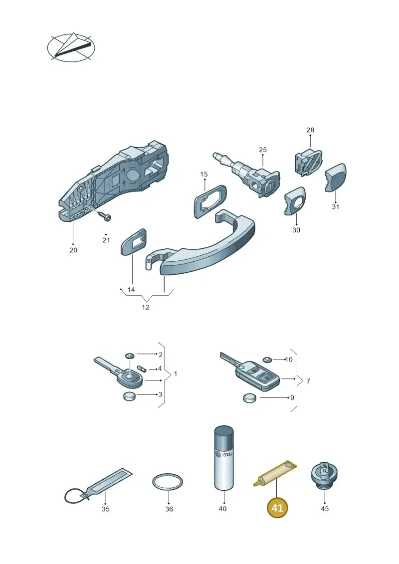 AMV195KD101 — Volkswagen Amarok twin cab (2022-) diagram 683837100, position 41