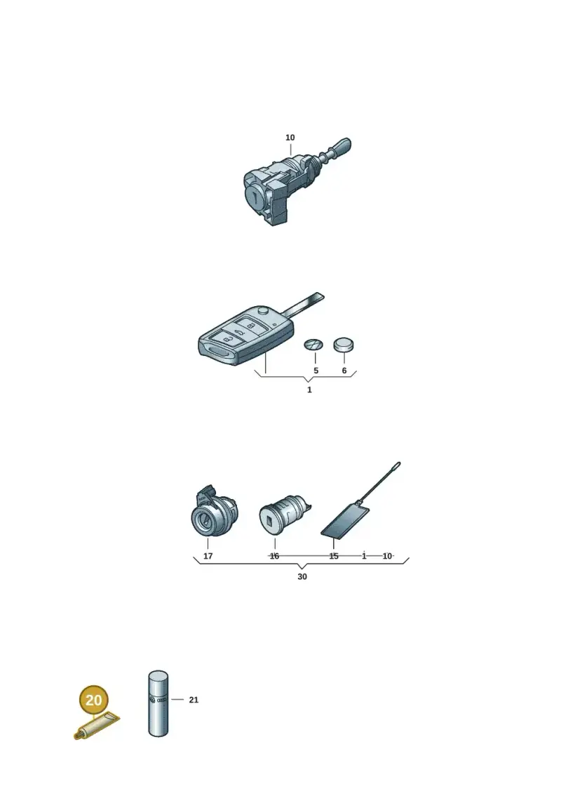 AMV195KD101 — Volkswagen Caravelle (2019-2024) diagram 7ep837100, position 20