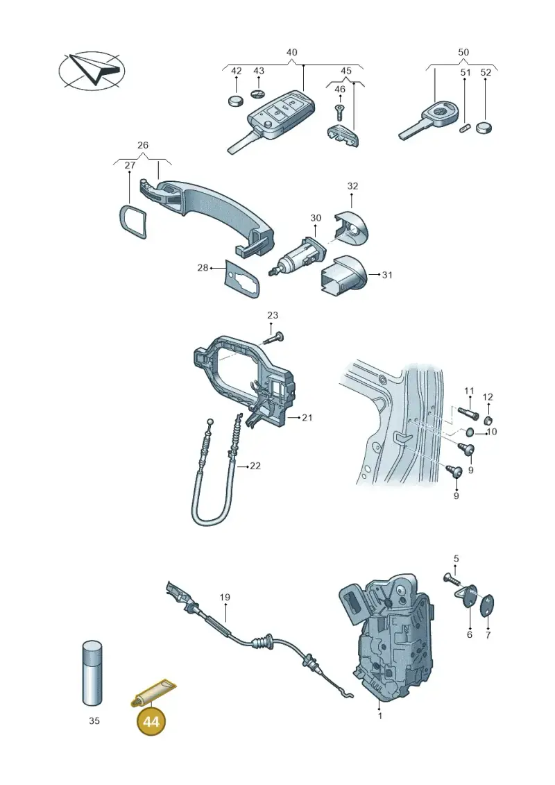 AMV195KD101 — Volkswagen E-Crafter 35 (2018-2024) diagram 806837000, position 44