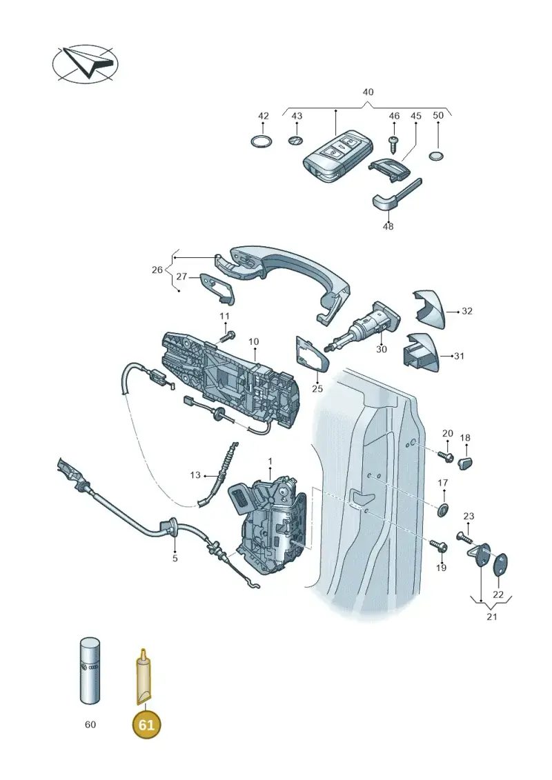 AMV195KD101 — Volkswagen Arteon (2017-2023) diagram 828837000, position 61