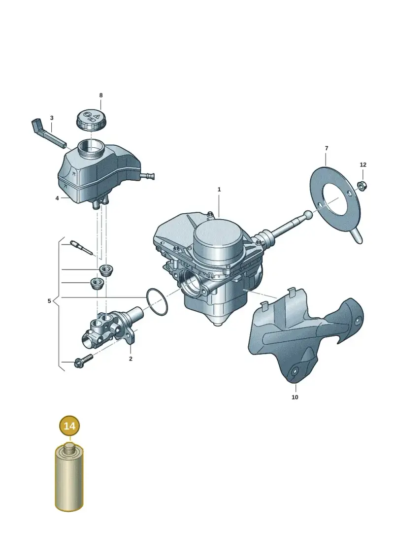 B000750M3 — Volkswagen Passat estate (2023-) diagram 3j0612000, position 14
