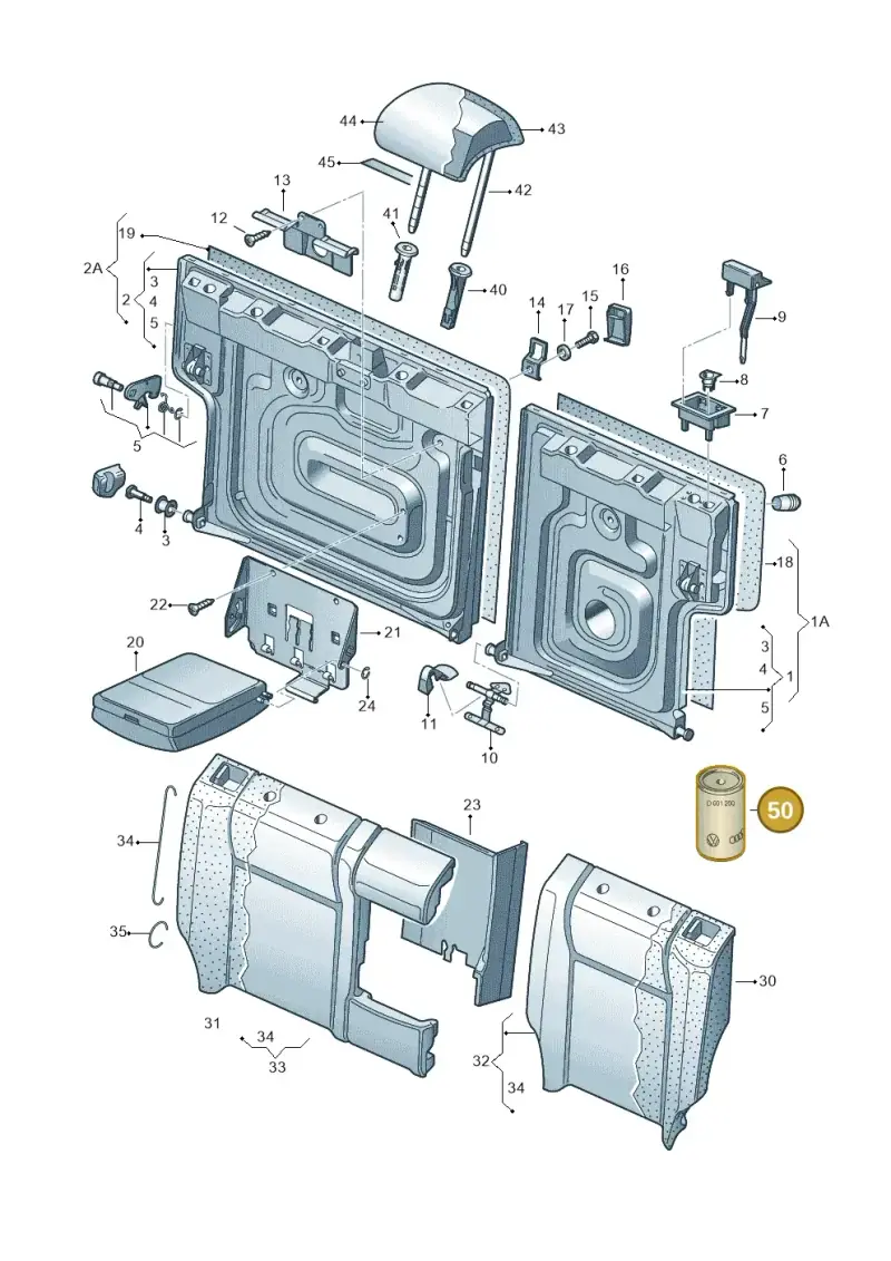 D001200 — Volkswagen POLO (2005-) diagram 461885700, position 50