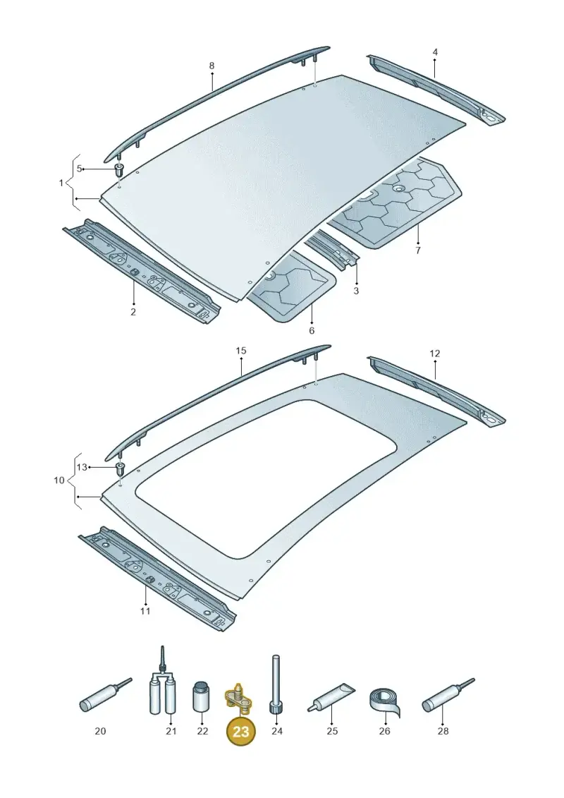 D002003 — Volkswagen Tiguan 2.0 (2023-) diagram 884817000, position 23