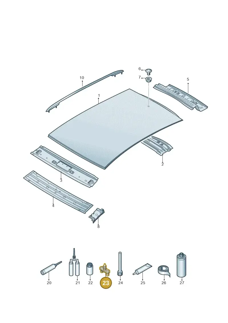 D002003 — Volkswagen Up! 1.0 BlueMotion (2016-2023) diagram 892817000, position 23