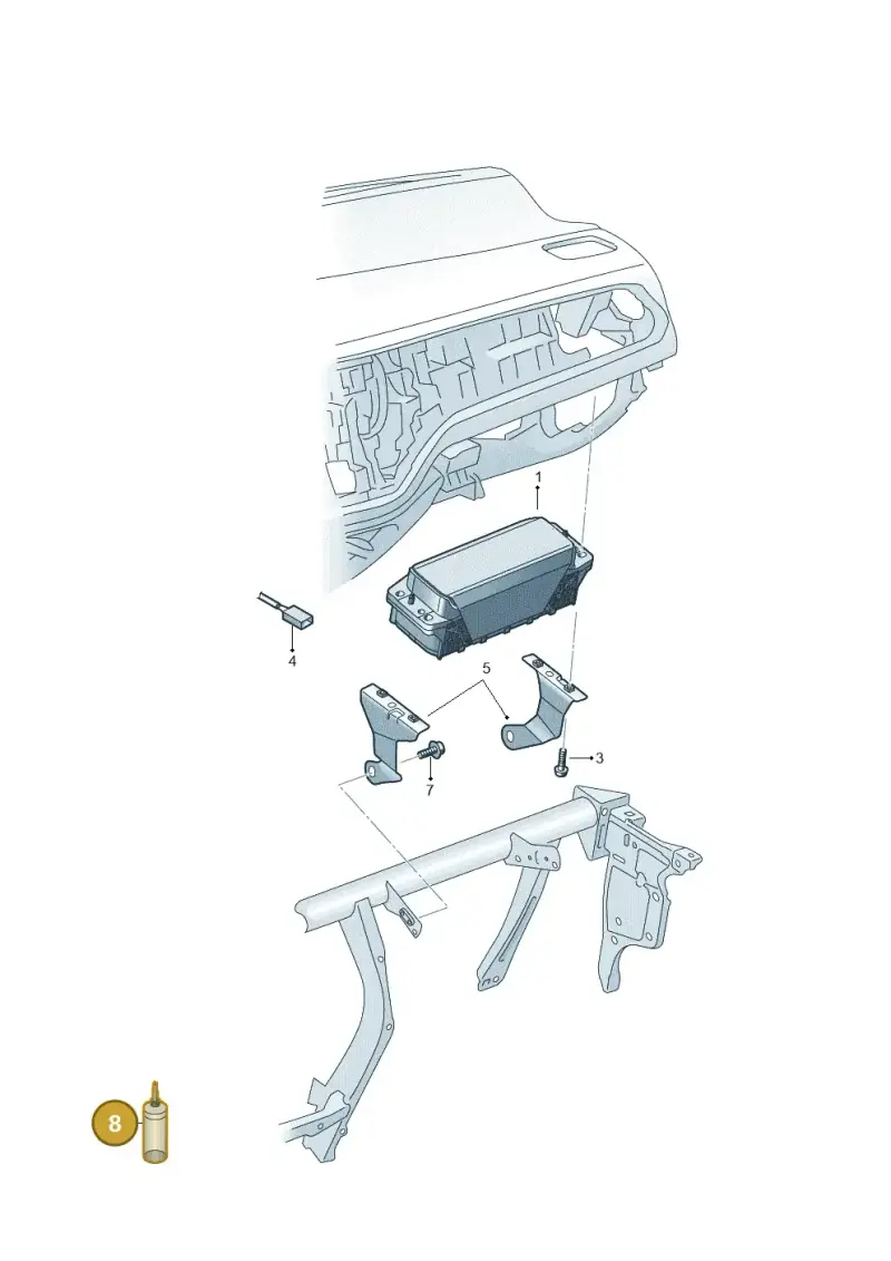 D154000A1 — Volkswagen T-Roc BlueMotion (2017-2024) diagram 813880100, position 8