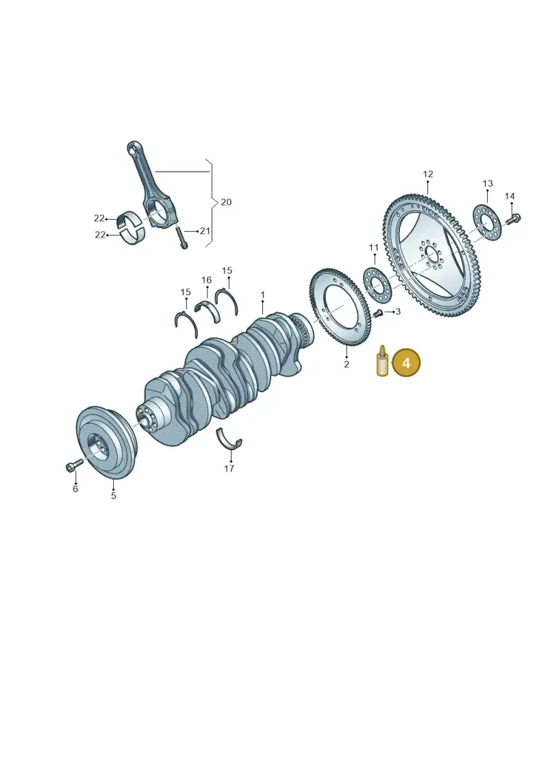D154100A1 — Volkswagen Touareg BlueMotion (2014-2018) diagram 693105100, position 4