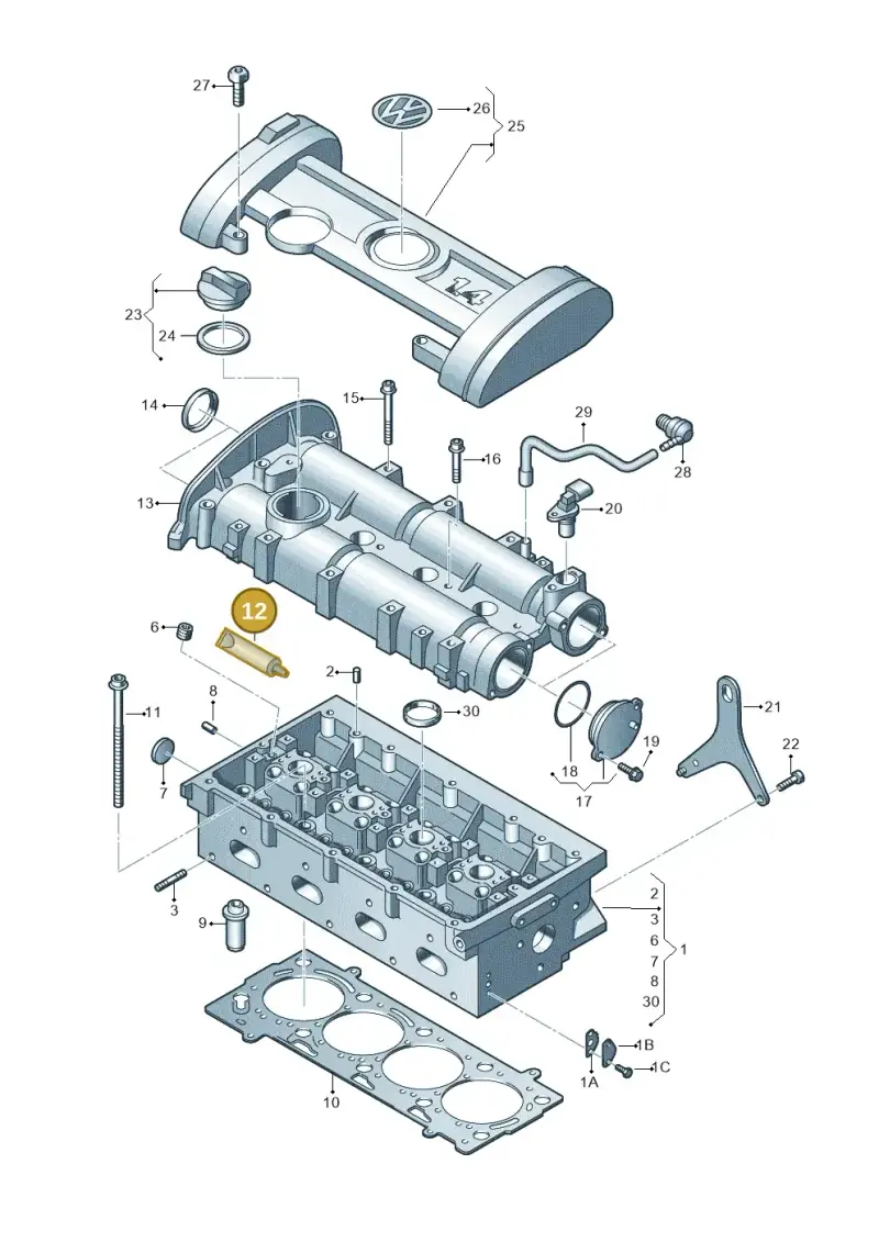 D154102A1 — Volkswagen Polo (2012-2014) diagram 474103400, position 12