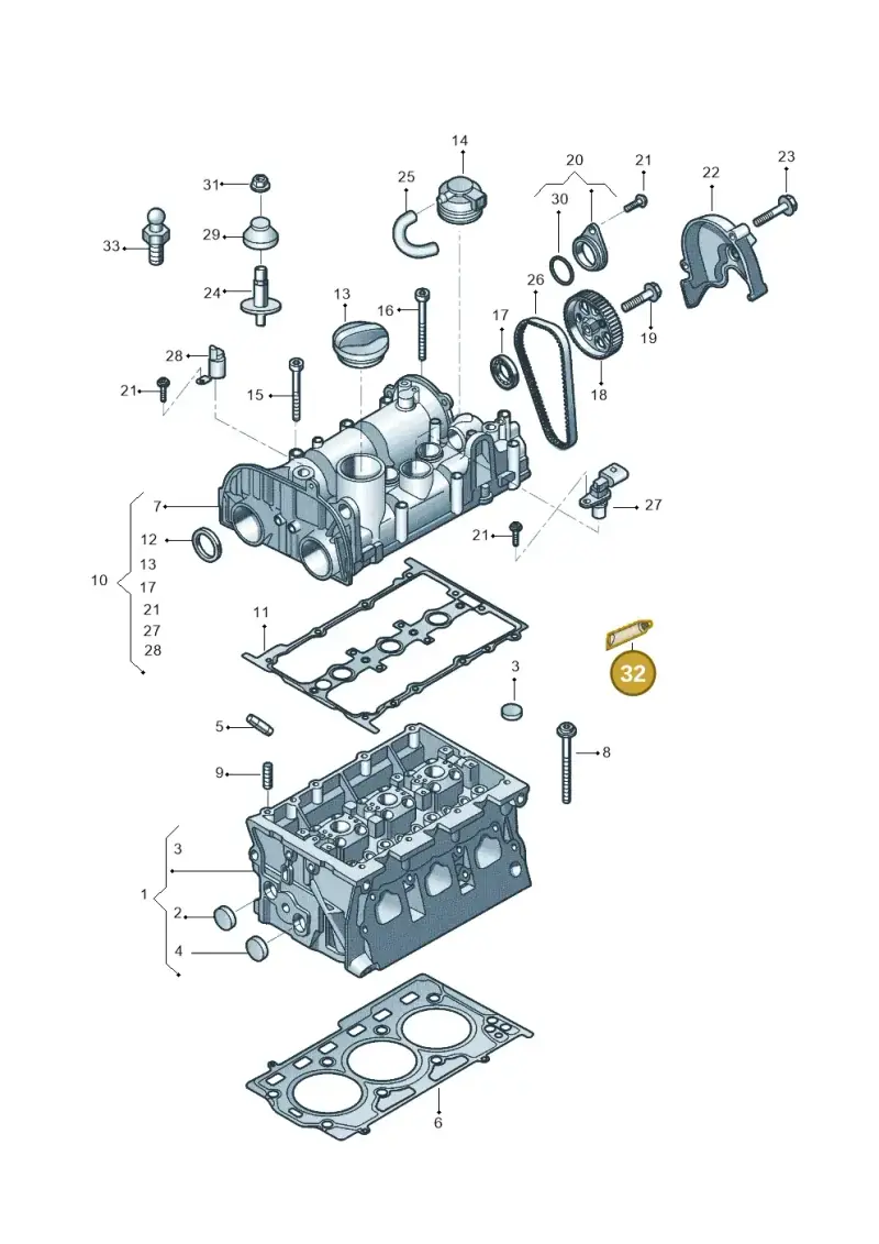 D154102A1 — Volkswagen Golf 1.6 (2015-2019) diagram 559103500, position 32