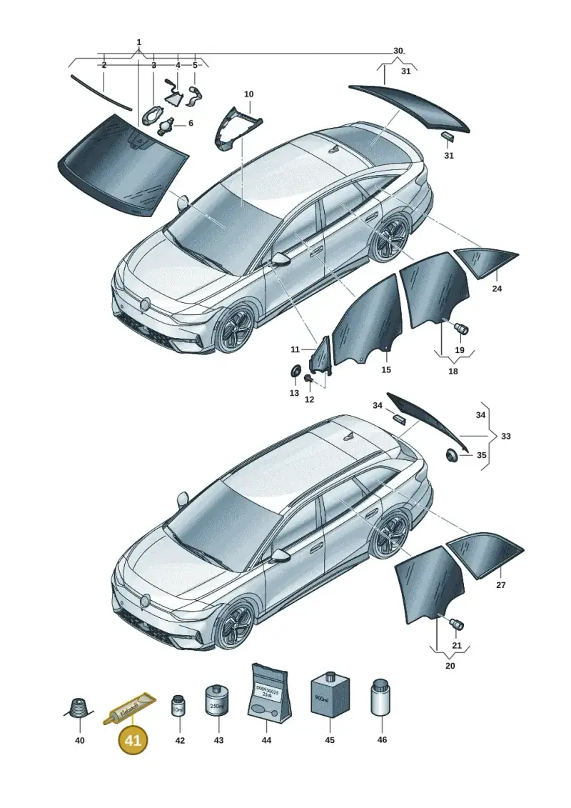 D169300M1 — Volkswagen ID.7 Limousine Pro (2023-) diagram 14b845000, position 41