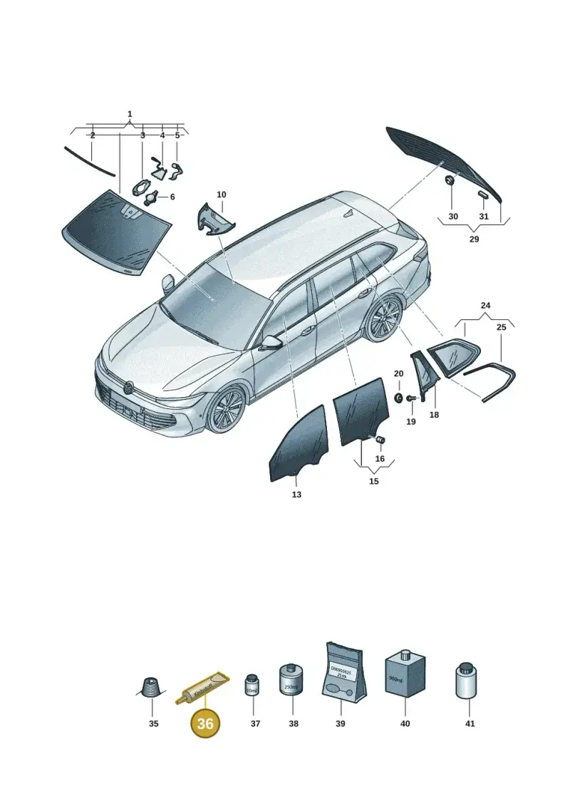 D169300M2 — Volkswagen Passat estate (2023-) diagram 3j0845000, position 36