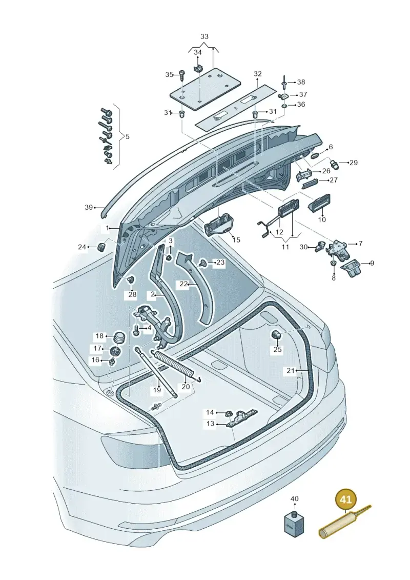 D172090A2 — Audi RS5 Sportback (2017-) diagram 897827000, position 41