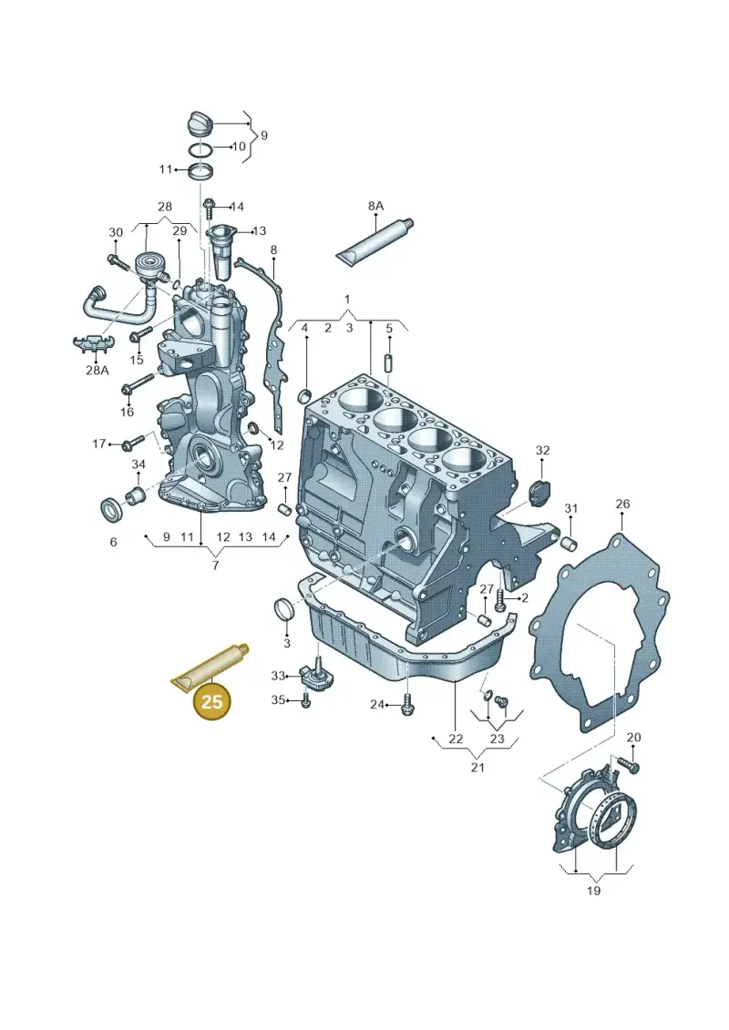 D176600M1 — Volkswagen Jetta 1.6 (2014-2018) diagram 253103120, position 25